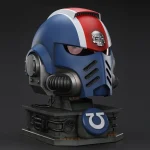 [ETA: 12/2025] (PRE-ORDER - WITH DISPLAY STAND) JOYTOY JT01741 Ultramarines Lieutenant Titus' MKX Helmet